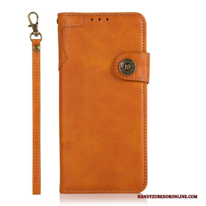 Flip Case Für Samsung Galaxy A13 5G / A04s Khazneh Magnetknopf