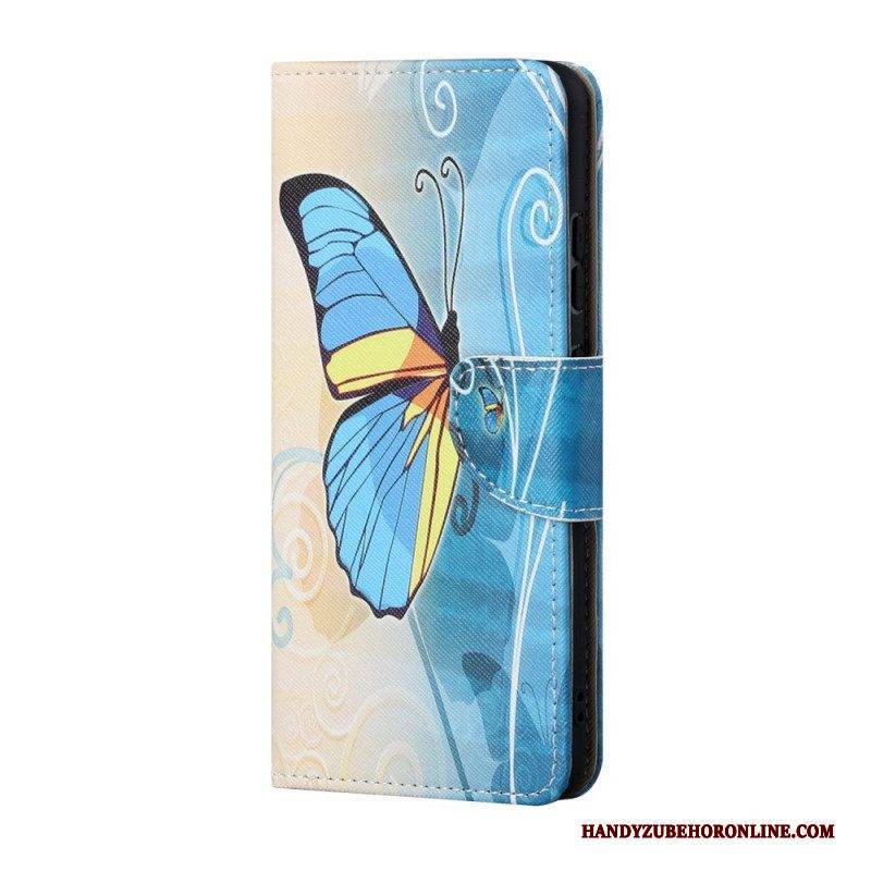 Flip Case Für Samsung Galaxy A13 5G / A04s Souveräne Schmetterlinge