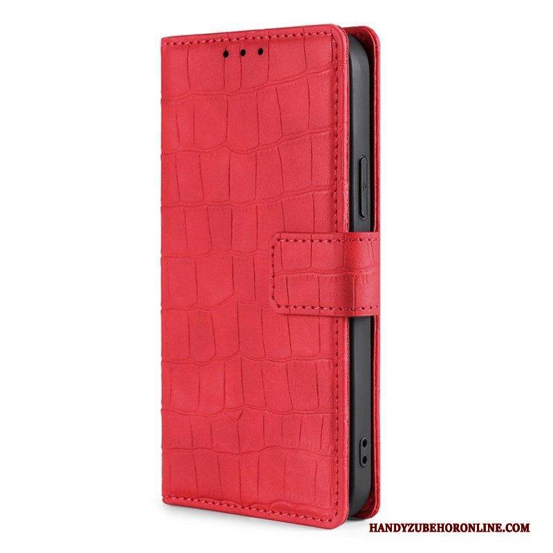Flip Case Für Samsung Galaxy A13 Krokodilhaut-effekt