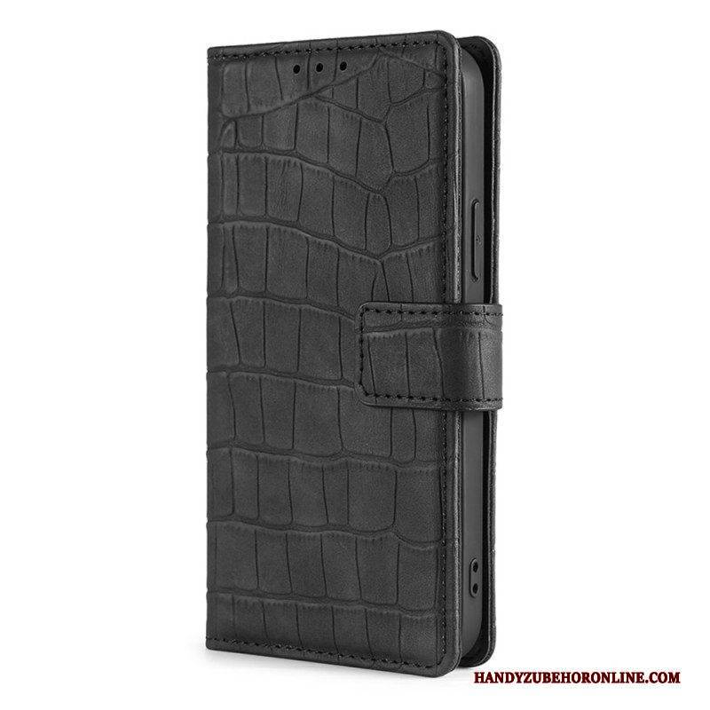 Flip Case Für Samsung Galaxy A13 Krokodilhaut-effekt