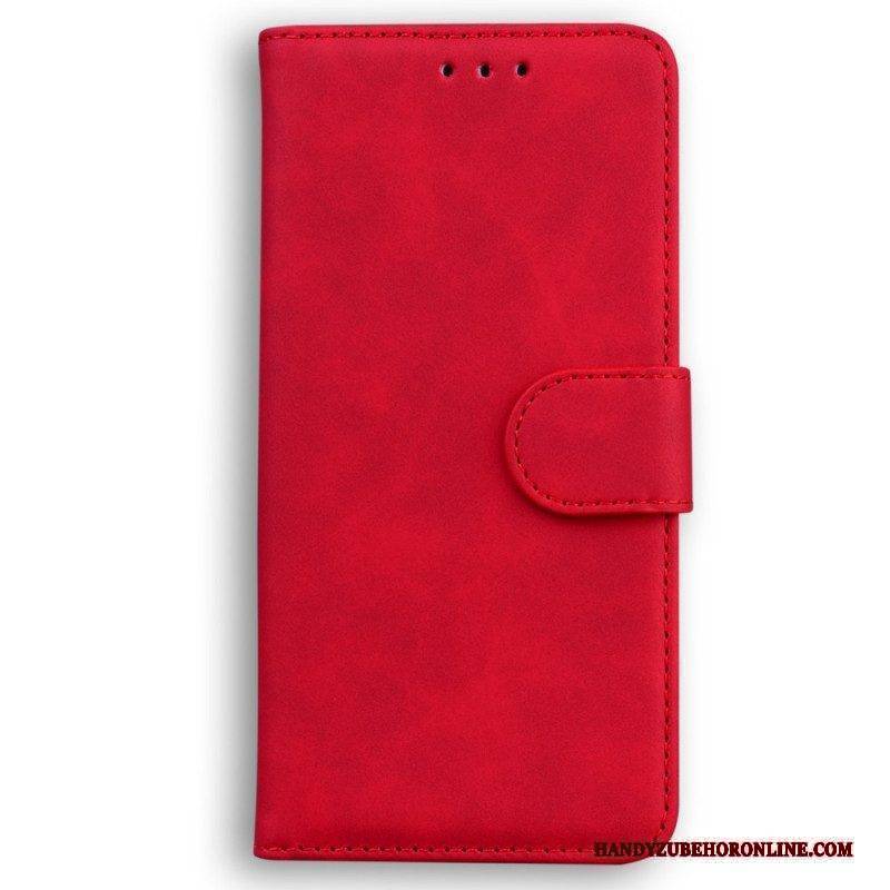 Flip Case Für Samsung Galaxy A14 / A14 5G Freiliegende Nähte