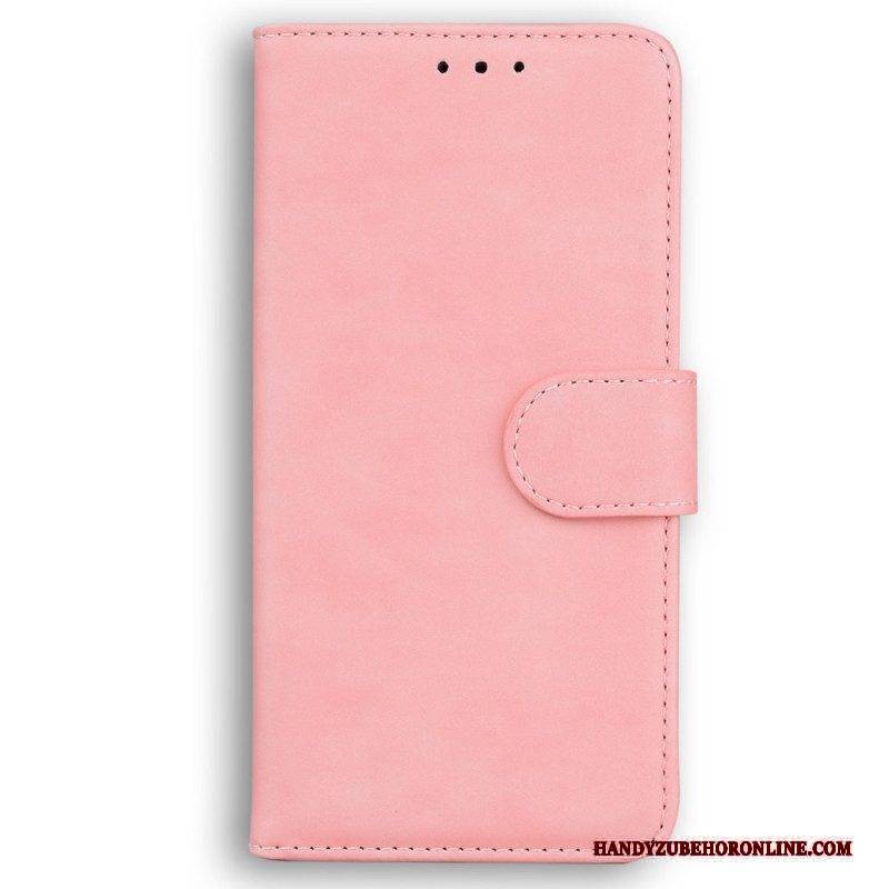 Flip Case Für Samsung Galaxy A14 / A14 5G Freiliegende Nähte