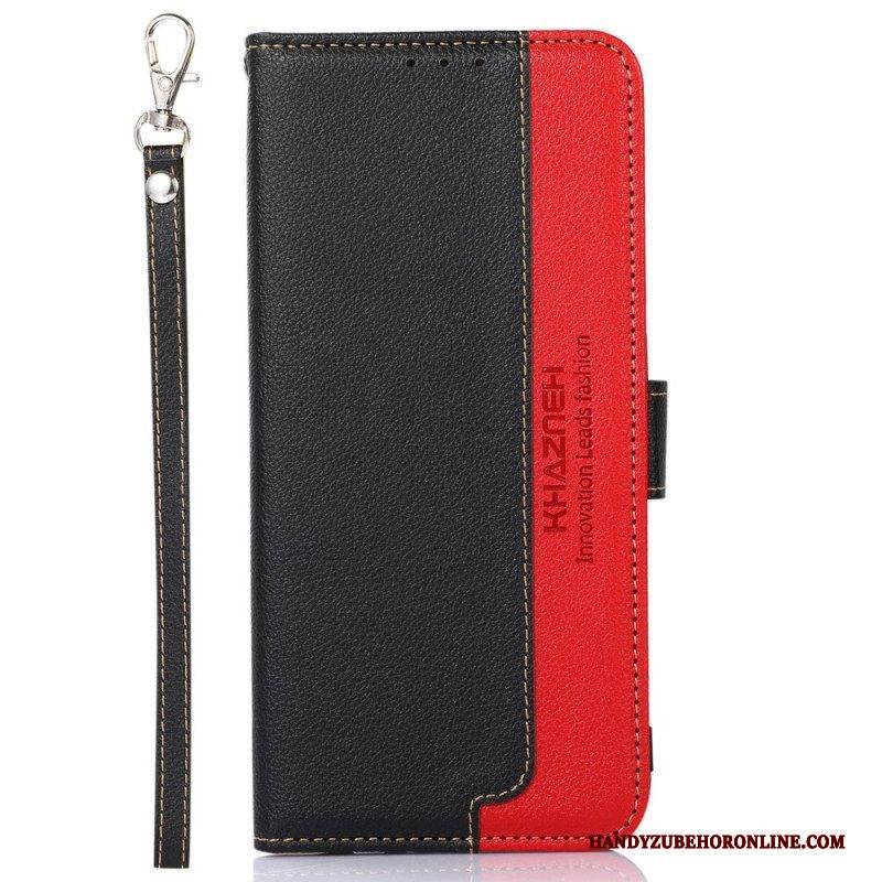 Flip Case Für Samsung Galaxy A14 / A14 5G Rfid-khazneh Im Litschi-stil