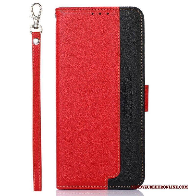 Flip Case Für Samsung Galaxy A14 / A14 5G Rfid-khazneh Im Litschi-stil