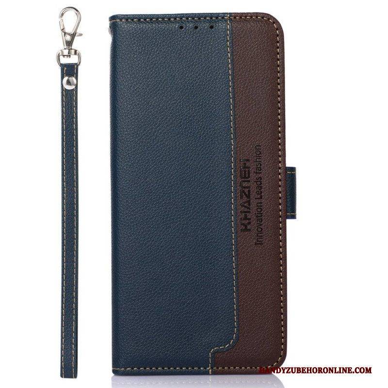 Flip Case Für Samsung Galaxy A14 / A14 5G Rfid-khazneh Im Litschi-stil