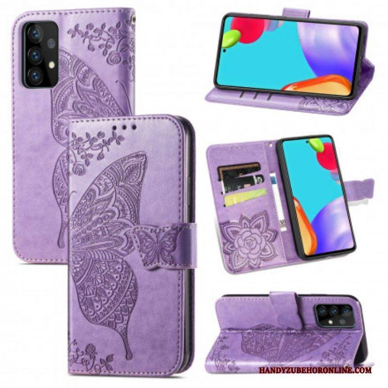 Flip Case Für Samsung Galaxy A52 4G / A52 5G / A52s 5G Halbe Schmetterlinge