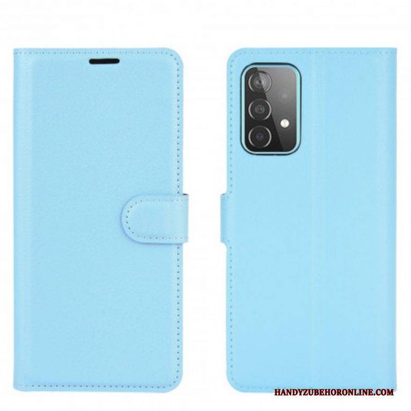 Flip Case Für Samsung Galaxy A52 4G / A52 5G / A52s 5G Klassische Litschi