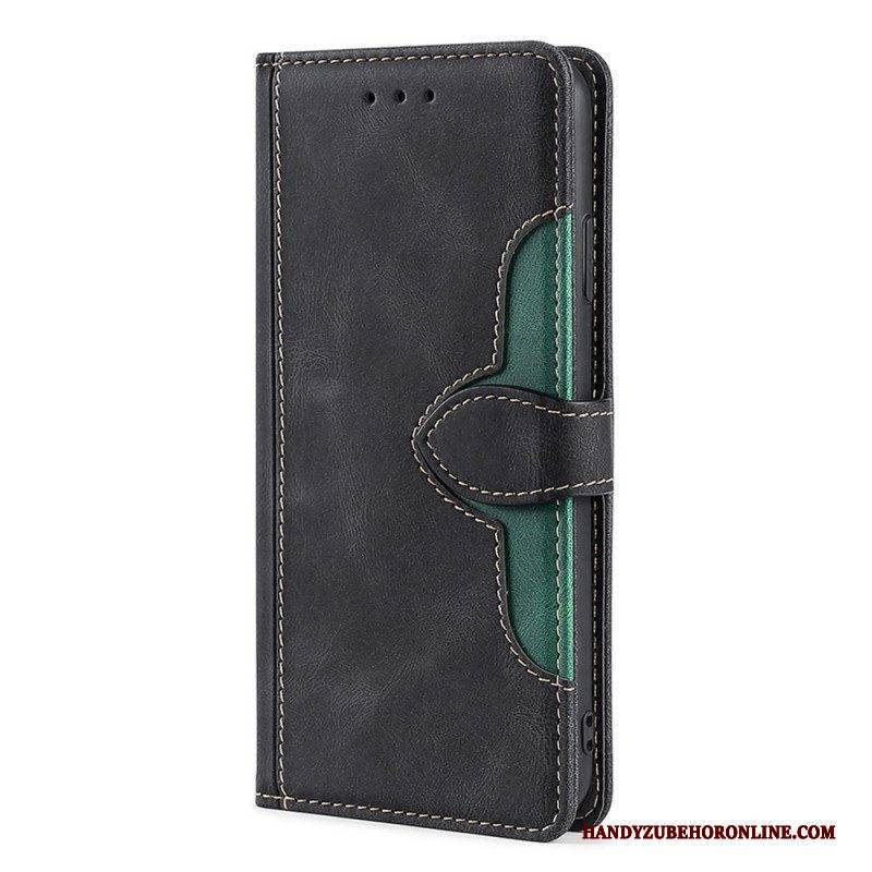 Flip Case Für Samsung Galaxy A53 5G Kunstleder Bicolor Stylisch