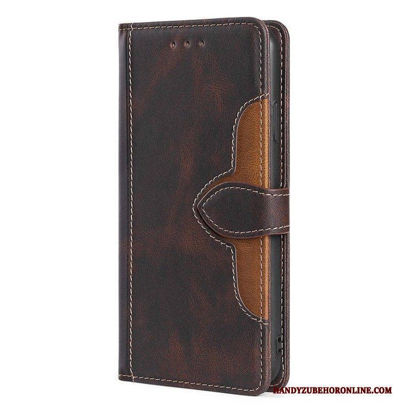 Flip Case Für Samsung Galaxy A53 5G Kunstleder Bicolor Stylisch