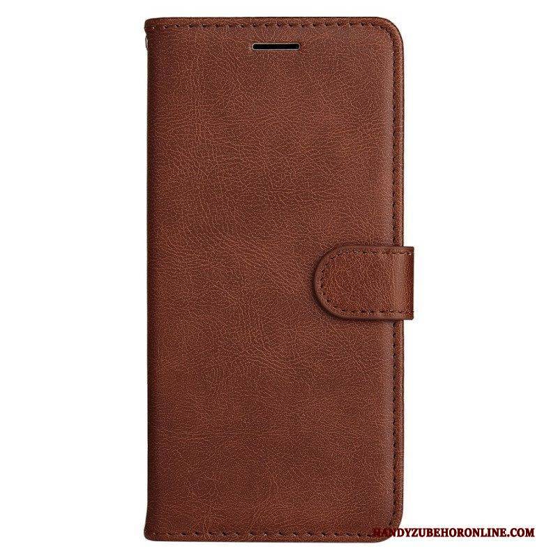Flip Case Für Samsung Galaxy A53 5G Mit Kordel Riemchen-stil Aus Schlichtem Leder