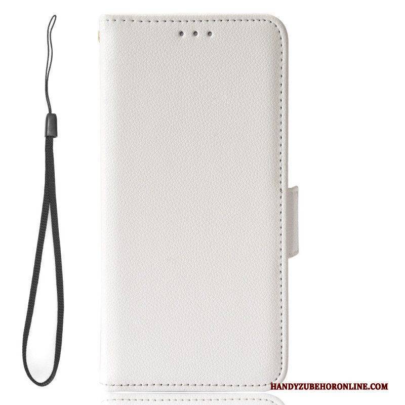 Flip Case Für Samsung Galaxy A54 5G Mit Kordel Riemchenleder-stil