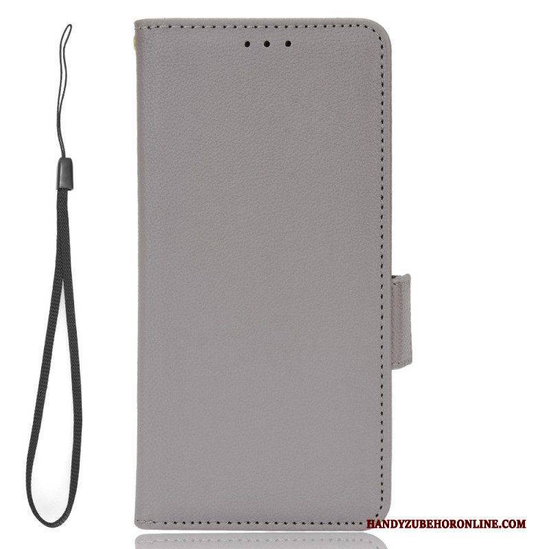 Flip Case Für Samsung Galaxy A54 5G Mit Kordel Riemchenleder-stil