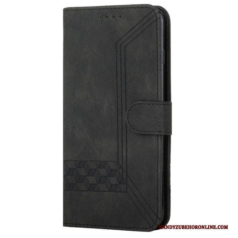 Flip Case Für Samsung Galaxy M12 / A12 Diamantlinien Und Textur