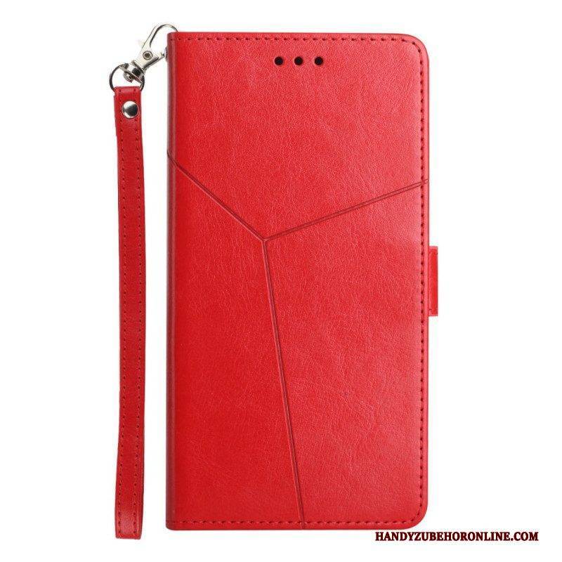 Flip Case Für Samsung Galaxy M12 / A12 Stil Leder Geo Y Design