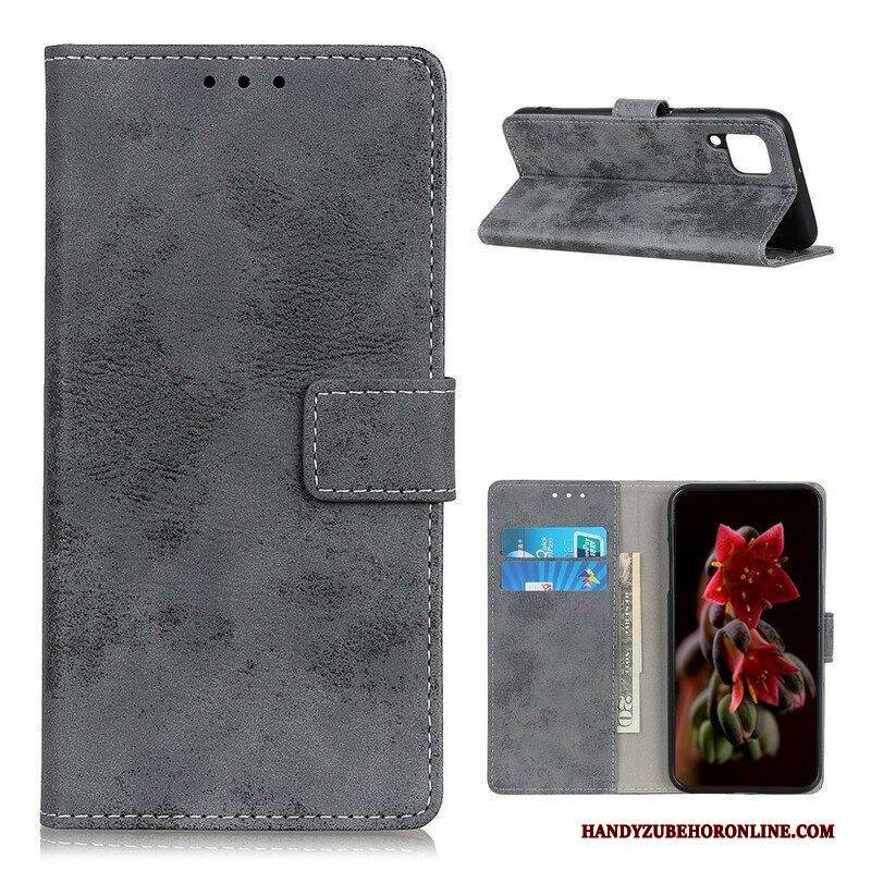 Flip Case Für Samsung Galaxy M12 / A12 Vintage-kunstleder