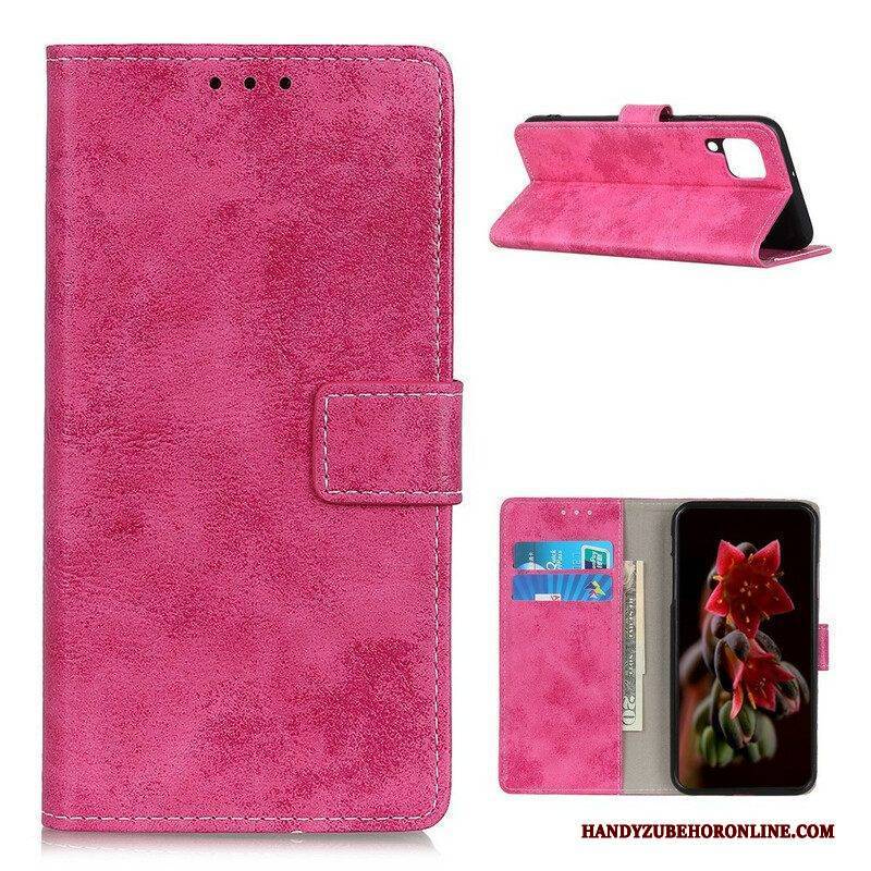 Flip Case Für Samsung Galaxy M12 / A12 Vintage-kunstleder