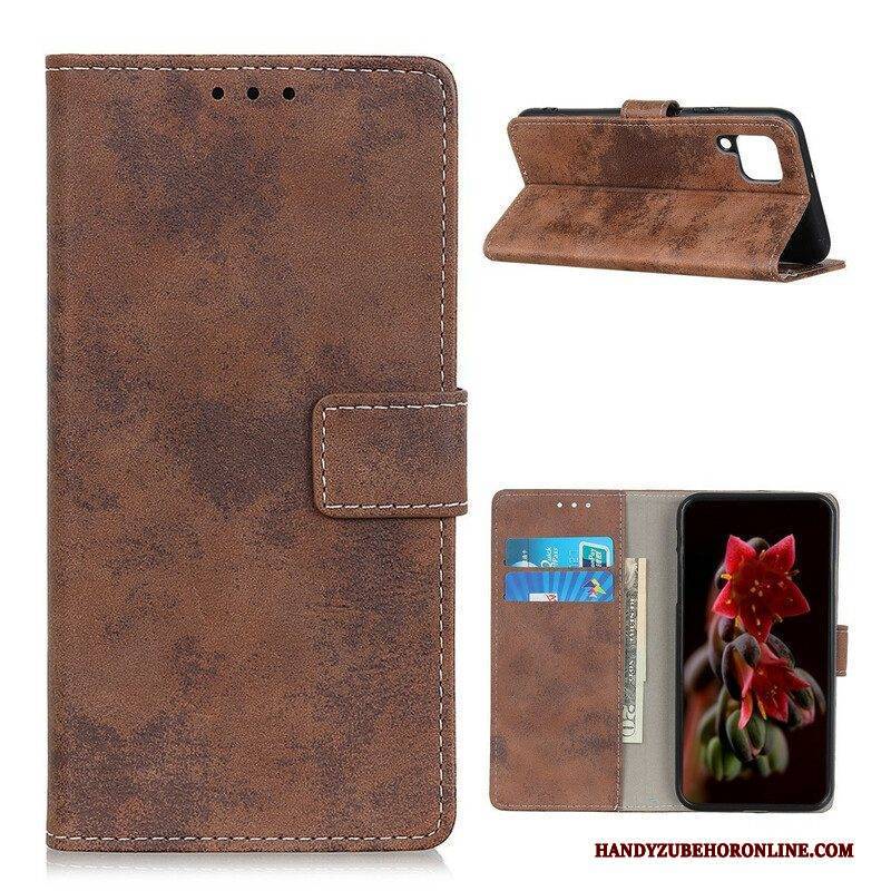 Flip Case Für Samsung Galaxy M12 / A12 Vintage-kunstleder