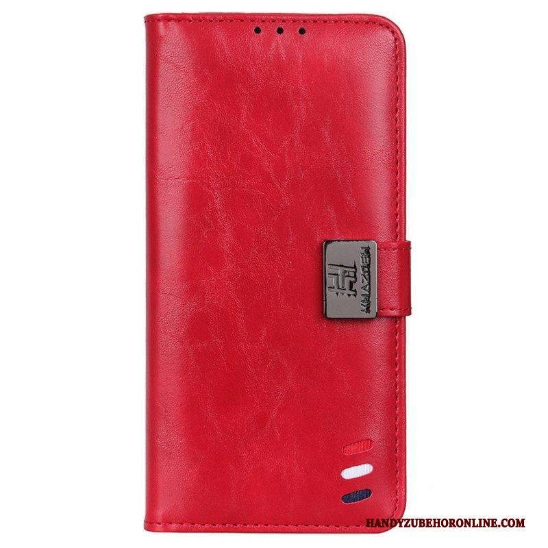 Flip Case Für Samsung Galaxy M13 Dreifarbiger Silberverschluss