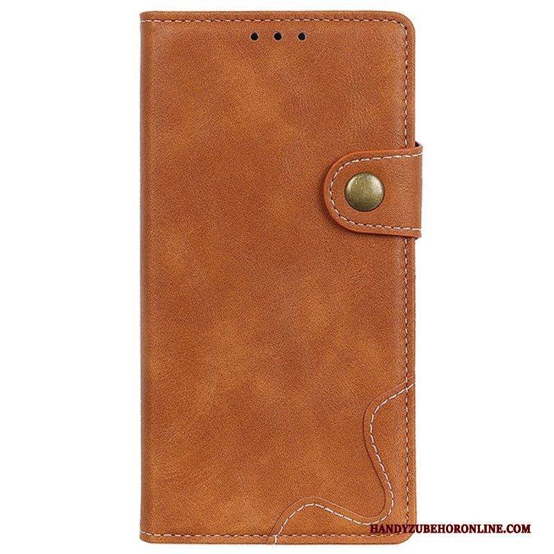 Flip Case Für Samsung Galaxy M13 Künstlerischer Knopf