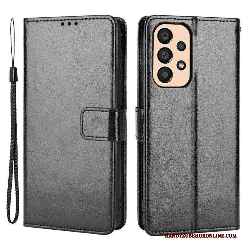 Flip Case Für Samsung Galaxy M23 5G Auffälliges Kunstleder