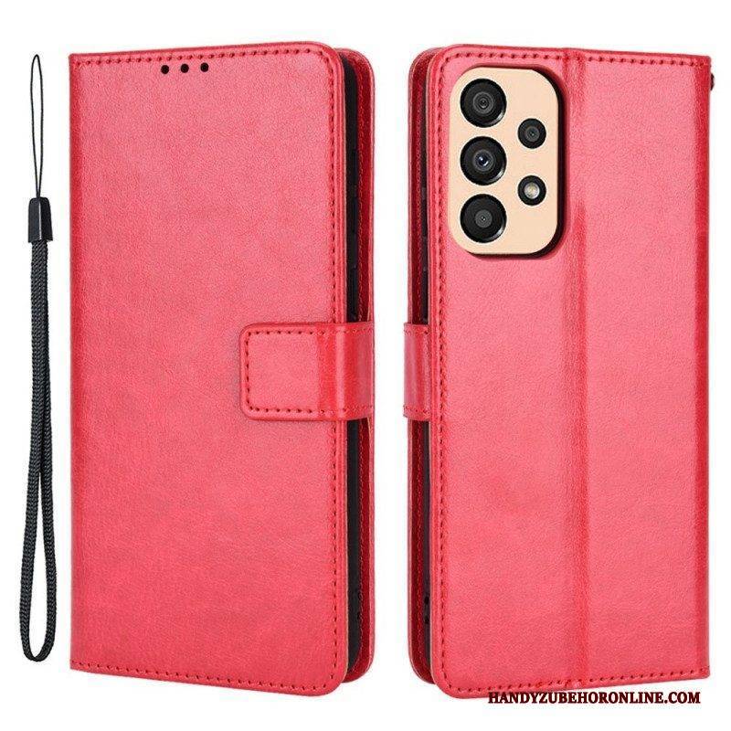 Flip Case Für Samsung Galaxy M23 5G Auffälliges Kunstleder