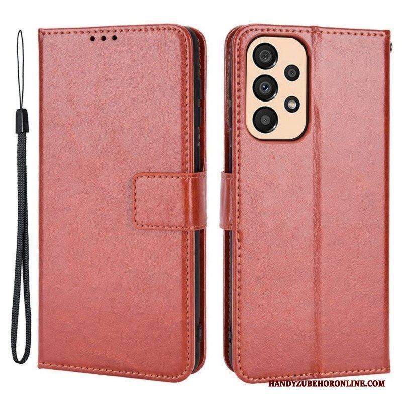 Flip Case Für Samsung Galaxy M23 5G Auffälliges Kunstleder