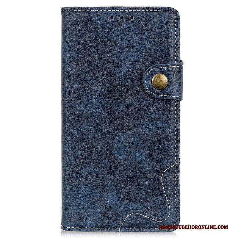 Flip Case Für Samsung Galaxy M23 5G Künstlerischer Knopf