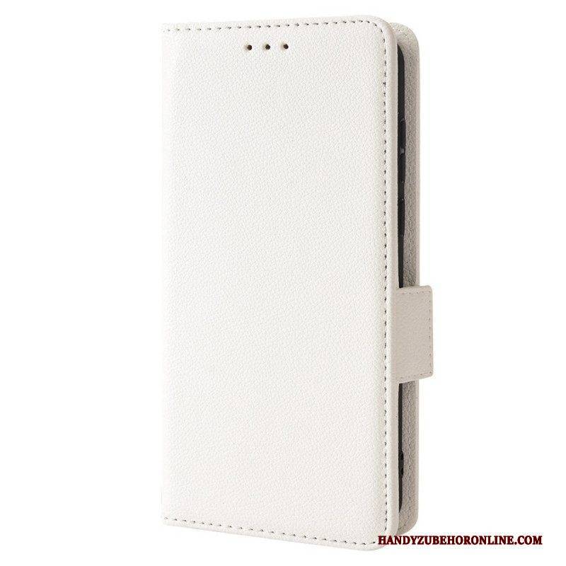 Flip Case Für Samsung Galaxy M23 5G Litschi-leder-stil