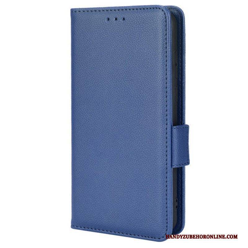 Flip Case Für Samsung Galaxy M23 5G Litschi-leder-stil