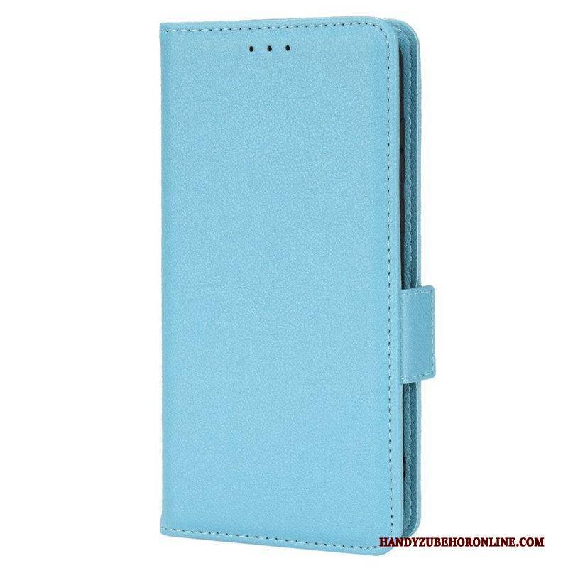Flip Case Für Samsung Galaxy M23 5G Litschi-leder-stil