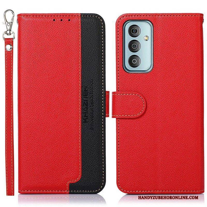Flip Case Für Samsung Galaxy M23 5G Rfid-khazneh Im Litschi-stil