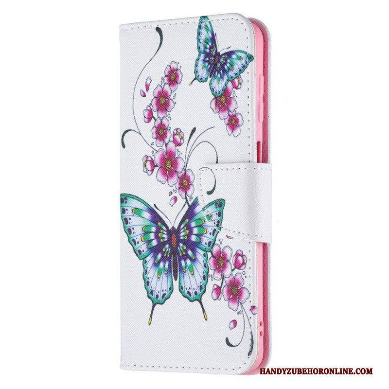 Flip Case Für Samsung Galaxy M32 Schmetterlingskönige