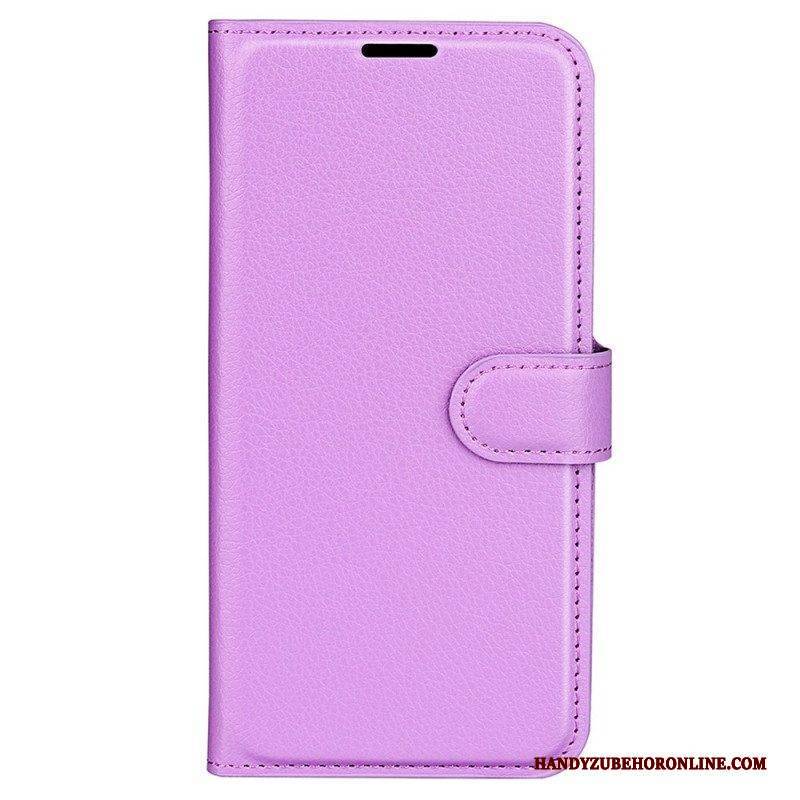 Flip Case Für Samsung Galaxy M33 5G Litschi-leder-stil