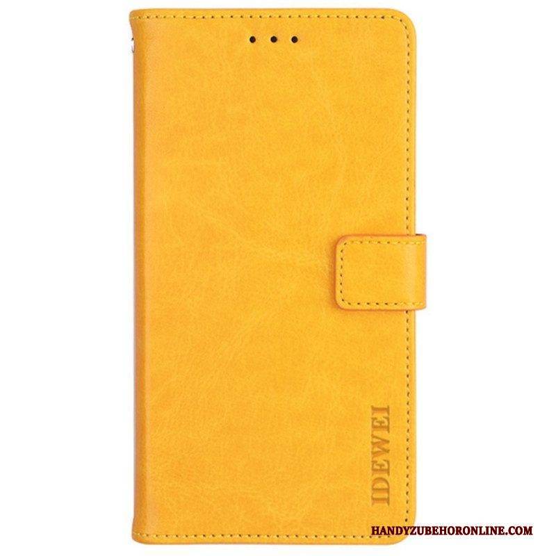 Flip Case Für Samsung Galaxy M52 5G Kunstleder Idewei