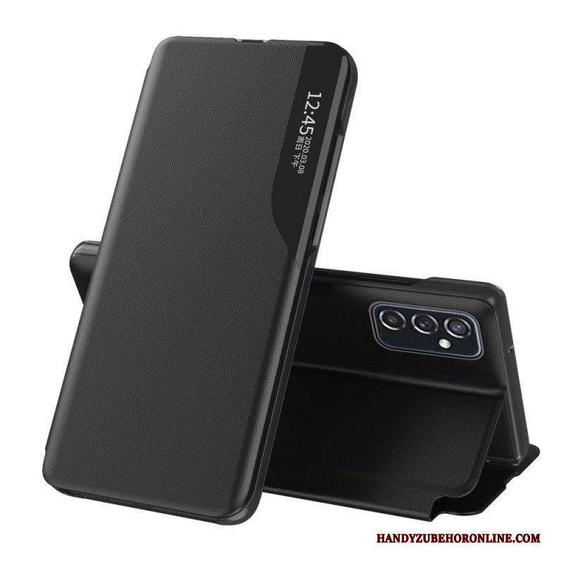 Flip Case Für Samsung Galaxy M52 5G Kunstleder Mit Integriertem Bildschirm