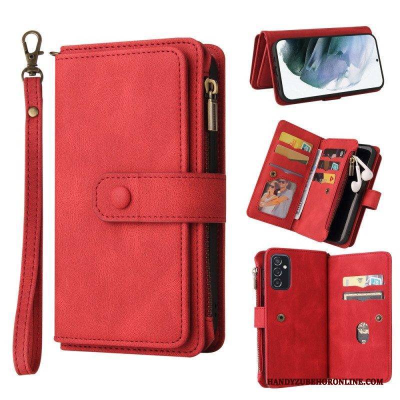 Flip Case Für Samsung Galaxy M52 5G Mit Kordel Geldbörse Mit Schlüsselband