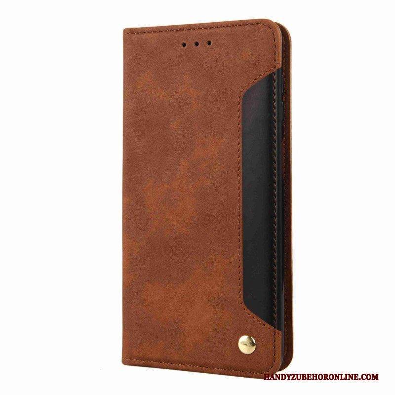 Flip Case Für Samsung Galaxy M53 5G Zweifarbige Eleganz