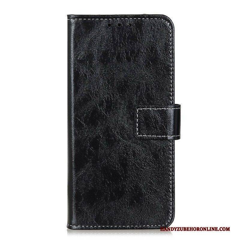 Flip Case Für Samsung Galaxy S20 FE Glänzende Und Sichtbare Nähte