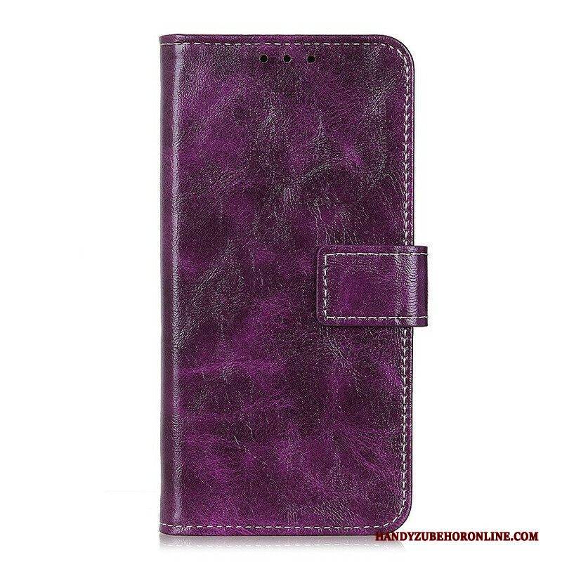 Flip Case Für Samsung Galaxy S20 FE Glänzende Und Sichtbare Nähte