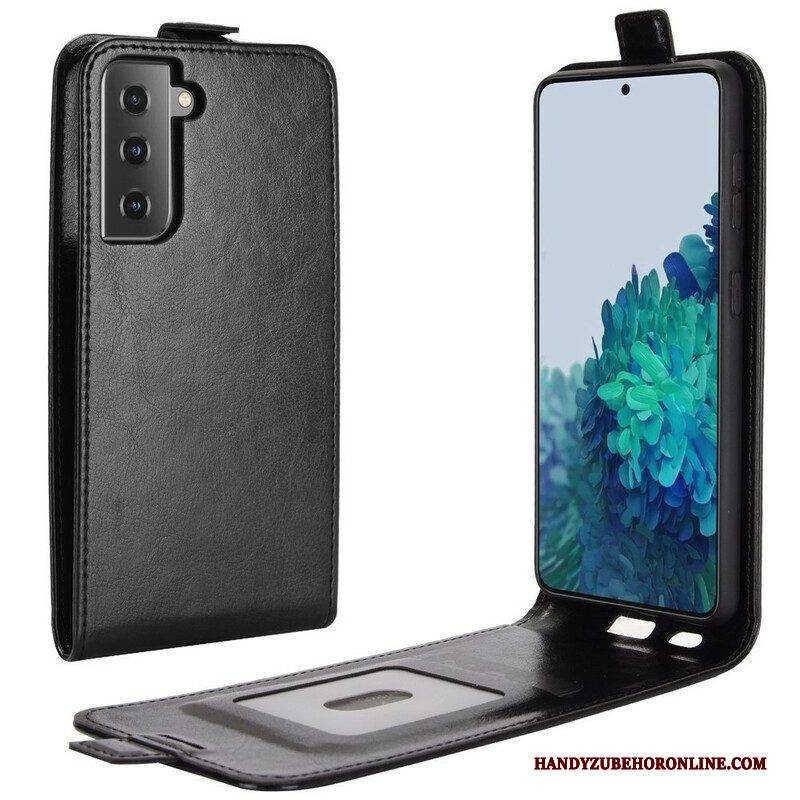 Flip Case Für Samsung Galaxy S21 5G Flip Case Vertikale Klappe In Lederoptik