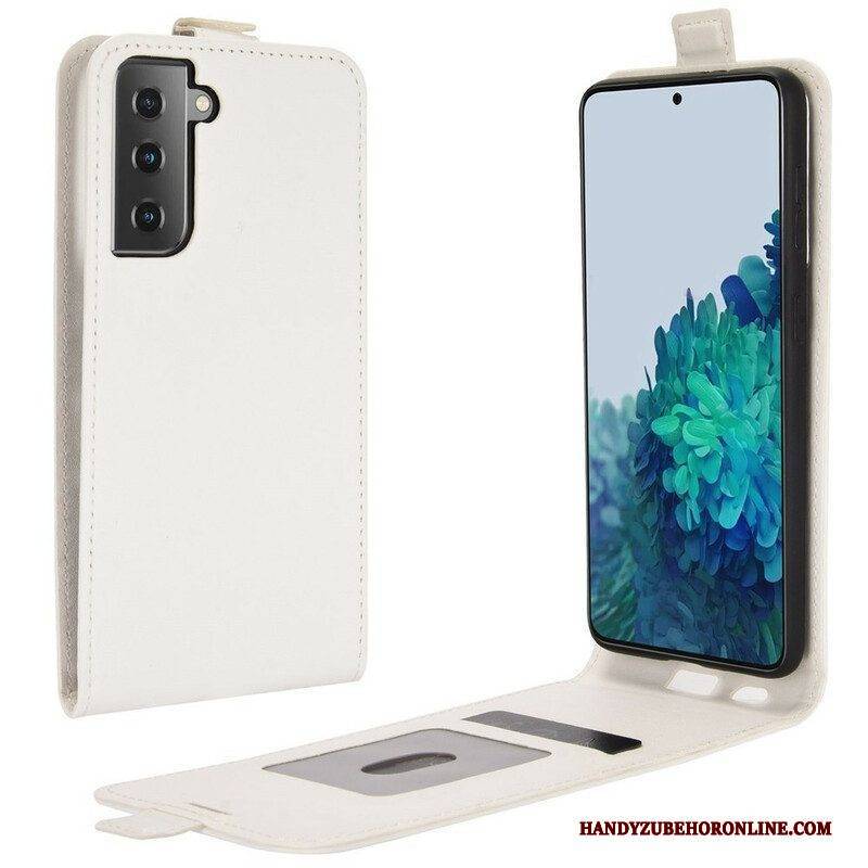 Flip Case Für Samsung Galaxy S21 5G Flip Case Vertikale Klappe In Lederoptik