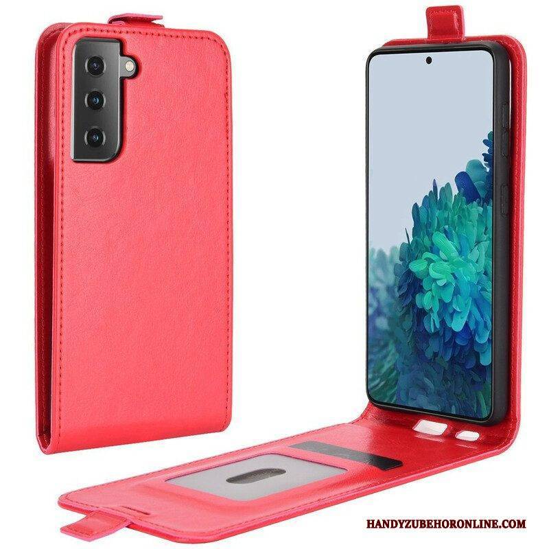 Flip Case Für Samsung Galaxy S21 5G Flip Case Vertikale Klappe In Lederoptik