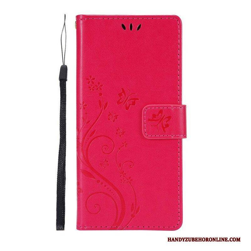 Flip Case Für Samsung Galaxy S21 5G Schmetterlinge Im Wind