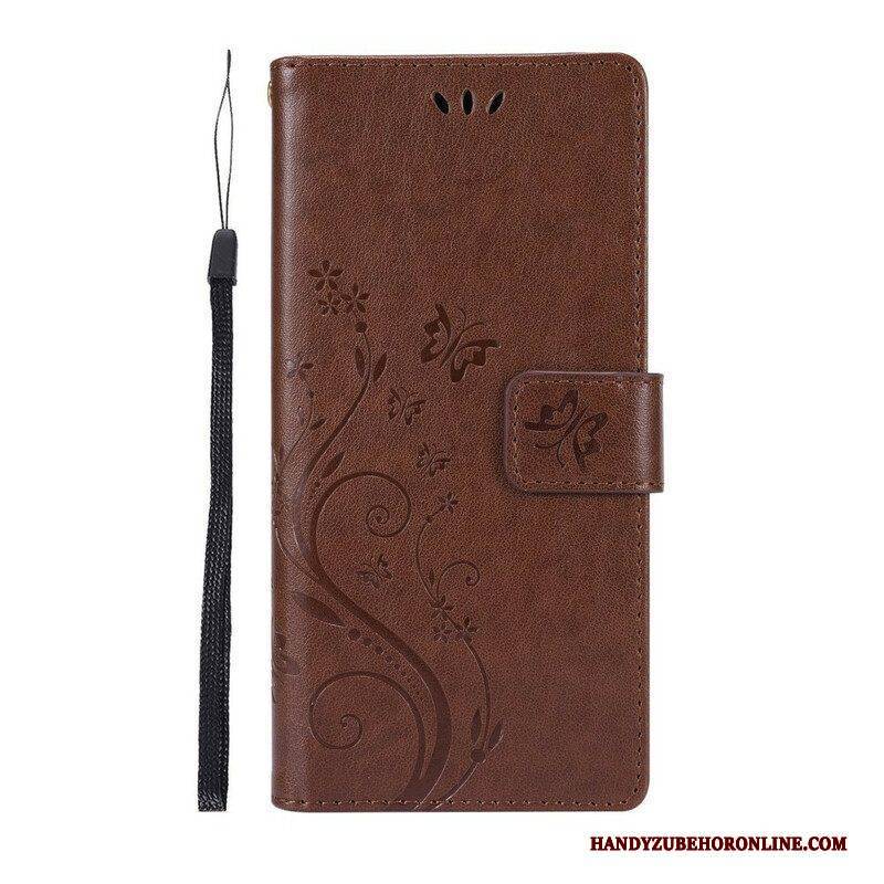 Flip Case Für Samsung Galaxy S21 5G Schmetterlinge Im Wind
