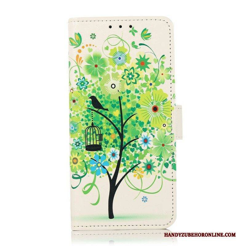 Flip Case Für Samsung Galaxy S21 FE Blühender Baum