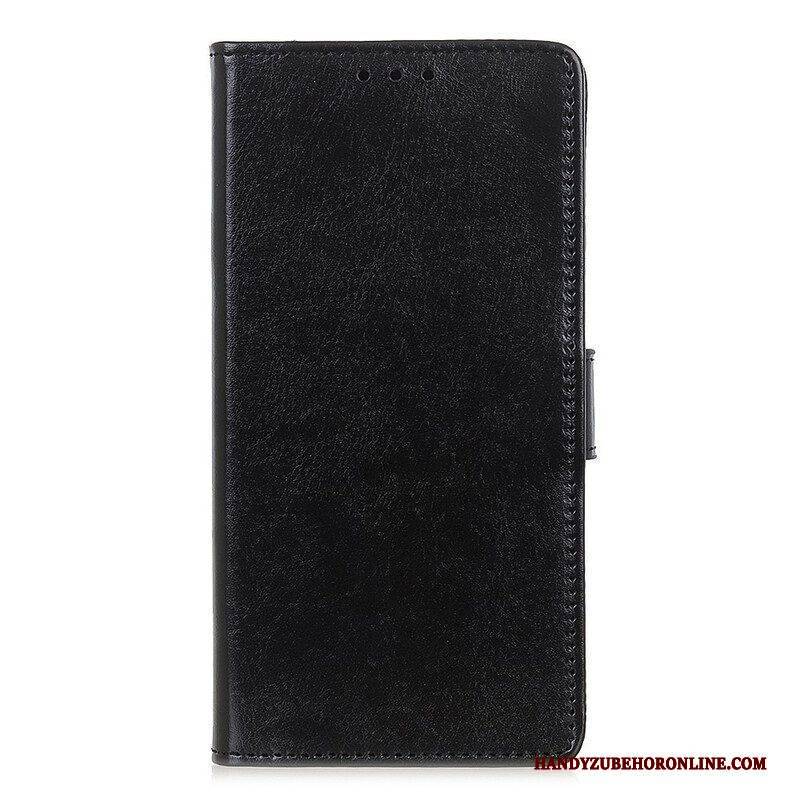 Flip Case Für Samsung Galaxy S21 FE Einfacher Glänzender Ledereffekt