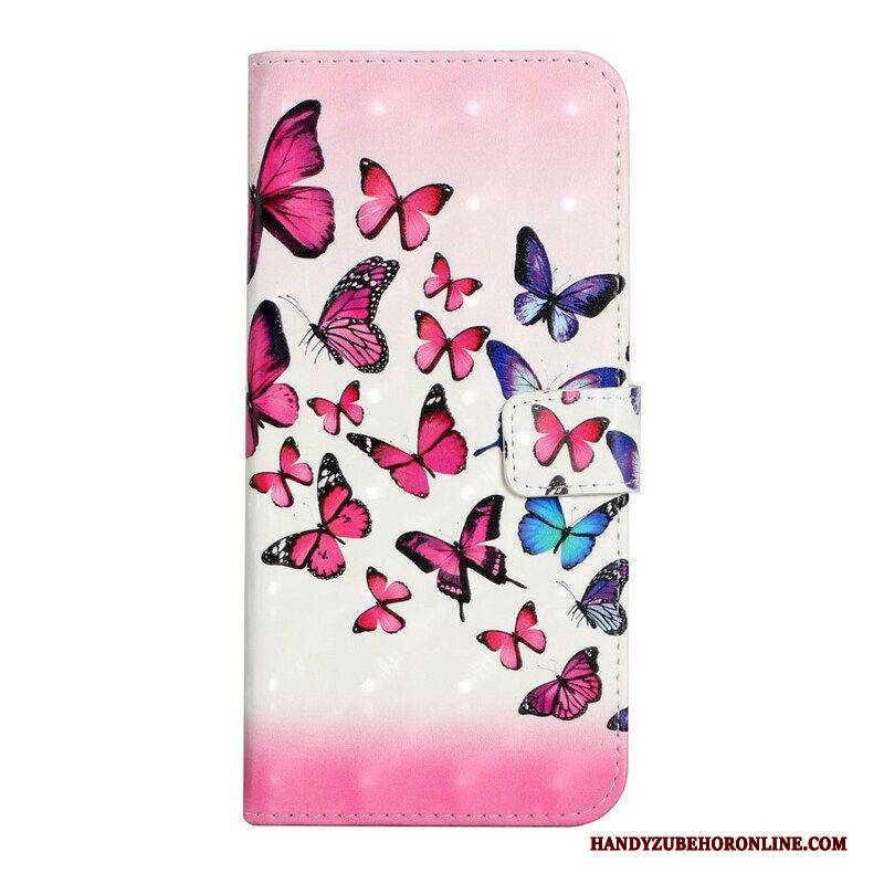 Flip Case Für Samsung Galaxy S21 FE Flug Der Schmetterlinge
