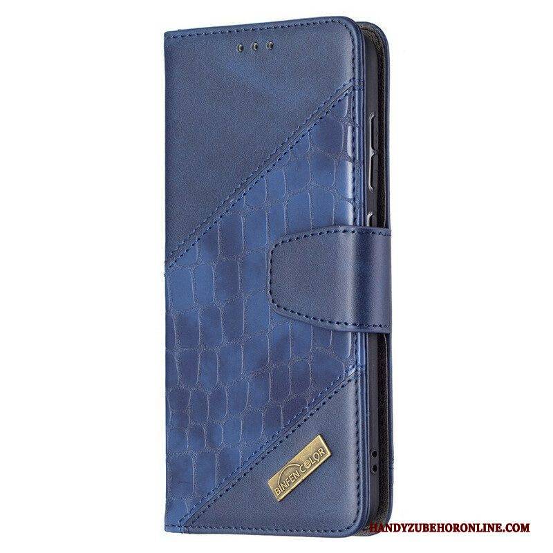 Flip Case Für Samsung Galaxy S21 FE Klassischer Krokodilleder-effekt