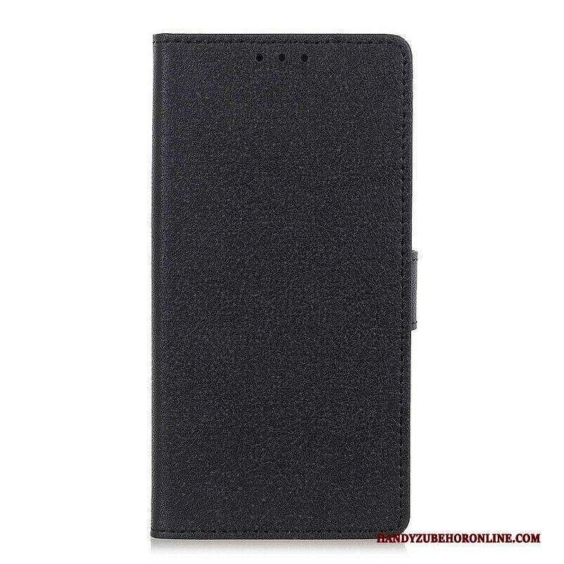 Flip Case Für Samsung Galaxy S21 FE Klassischer Ledereffekt