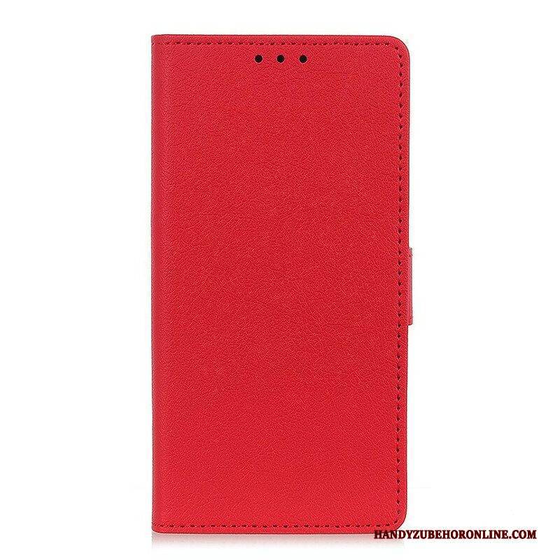 Flip Case Für Samsung Galaxy S21 FE Klassischer Ledereffekt